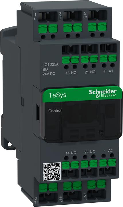 Actual product image Schneider Leistungsschütz LC1D LC1D25ABD 3p +1S+1Ö 11 kW 25 A 400VAC3 Spule