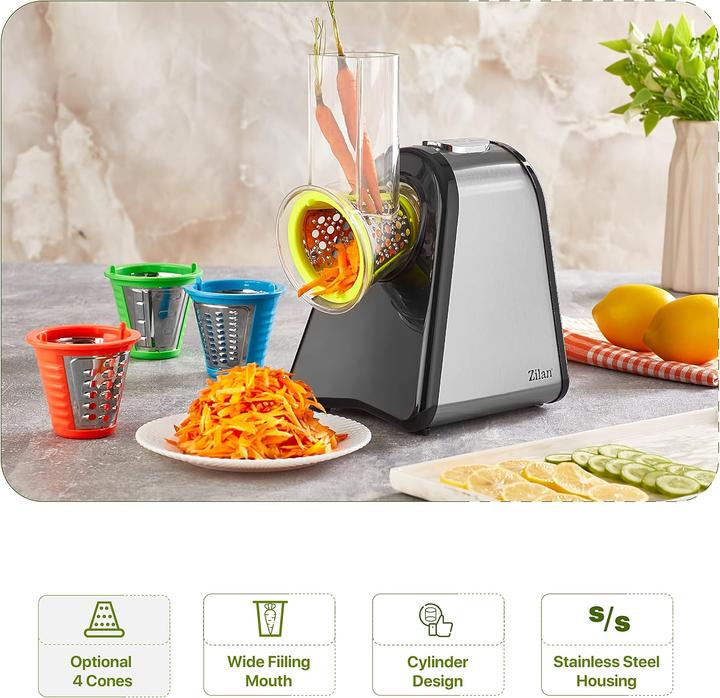 Image du produit Zilan Elektrischer Gemüseschneider 4-in-1