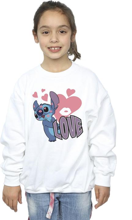 Produktbild Lilo & Stitch Love Hearts Sweatshirt Mädchen (104)