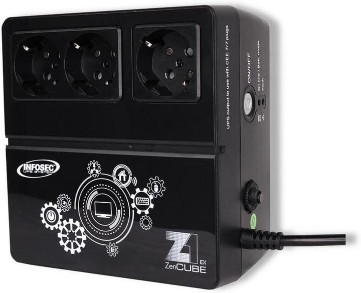 Actual product image Infosec compatible Z1 ZENERGY CUBE EX 600 (600 VA, Standby UPS)