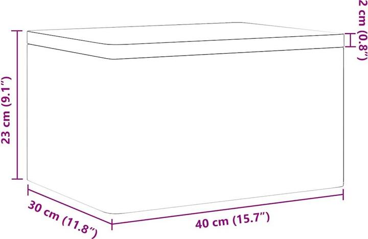 Actual product image vidaXL Holzkiste (30 cm, 12 l, 1x)