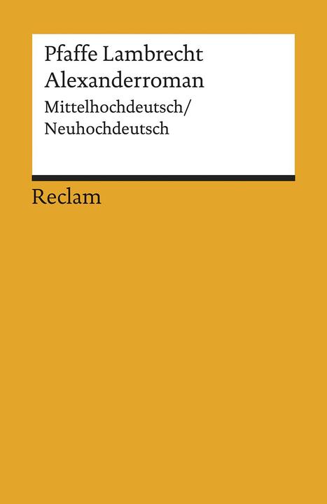 Produktbild Alexanderroman (Deutsch, Lamprecht, 2007)