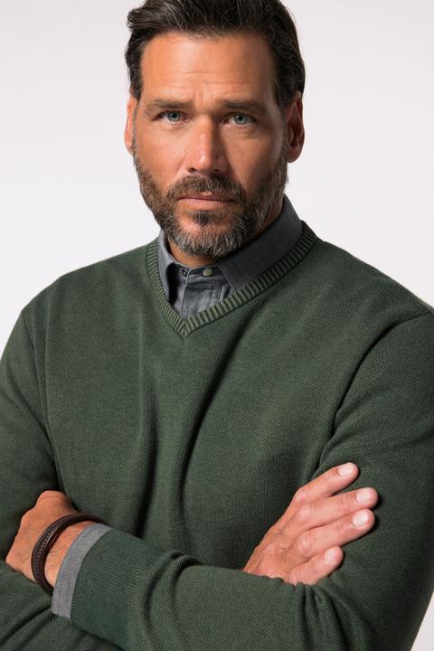 Immagine prodotto JP1880 Maglione in maglia fine con CashmereTouch e scollo a V, fino alla tg. 8XL (7XL)