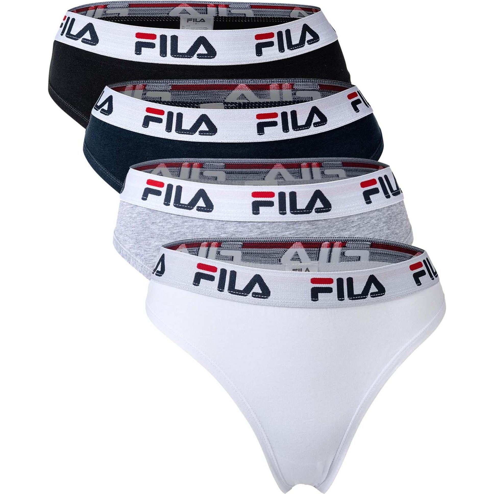 FILA, Damen, Unterhosen, Slip Sportlich, Mehrfarbig, (S, 4er Pack)