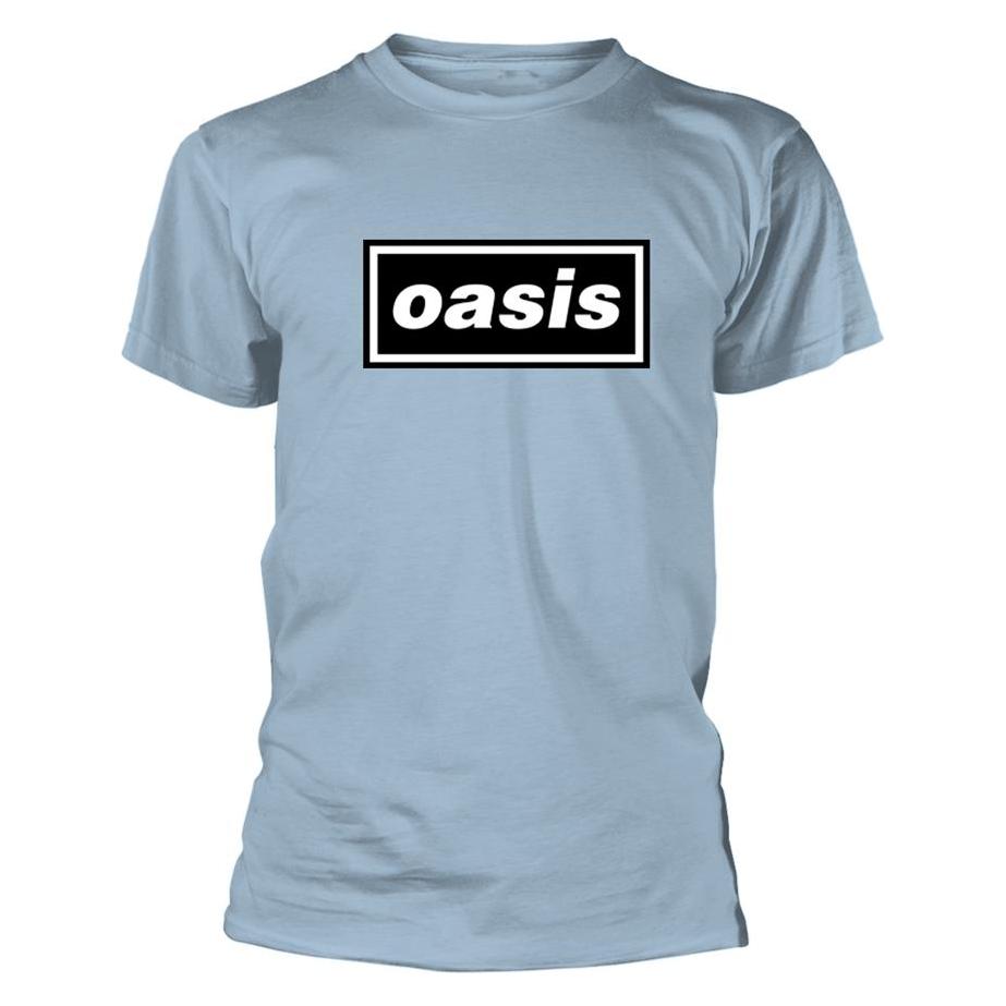 Oasis, Damen, Shirts, Decca Logo (Light Blue), Blau, (M)