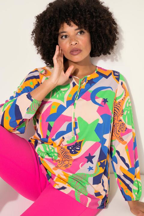 Image du produit Angel of Style Bluse, Tiger Mustermix, Langarm (44)