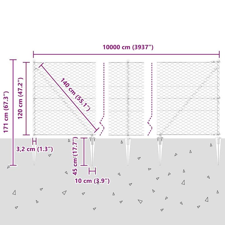Produktbild vidaXL Gartenzaun