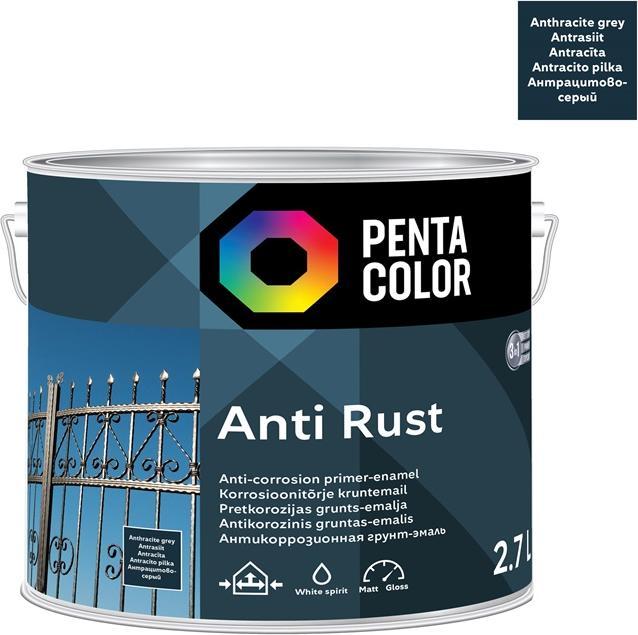Produktbild Pentacolor Paint Anti Rust Anthracite 2.7l (2700 ml)