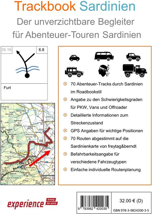 Valori nutrizionali e ingredienti Trackbook Sardinien 4. Auflage (Tedesco, Melina Lindenblatt, Matthias Göttenauer, 2024)