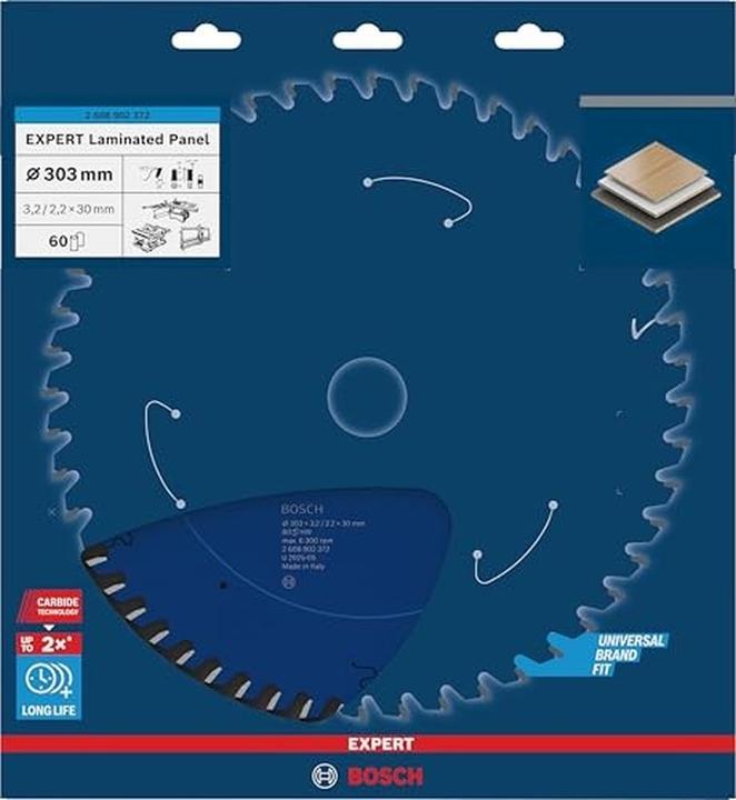 Produktbild Bosch Professional Zubehör EXPERT Laminated Panel Kreissägeblatt, 303x30 mm, T60