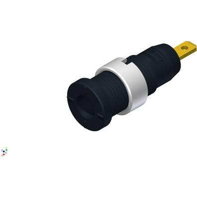SKS MSEB 2610 F 2,8 Au Sicherheits-Laborbuchse Buchse, Einbau vertikal Stift-Ø: 2 mm Schwarz 1 St., Elektronikkabel + St...