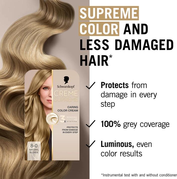 Produktbild Schwarzkopf Creme Supreme Hair Color Shade 80 Natural Blonde (Blond)