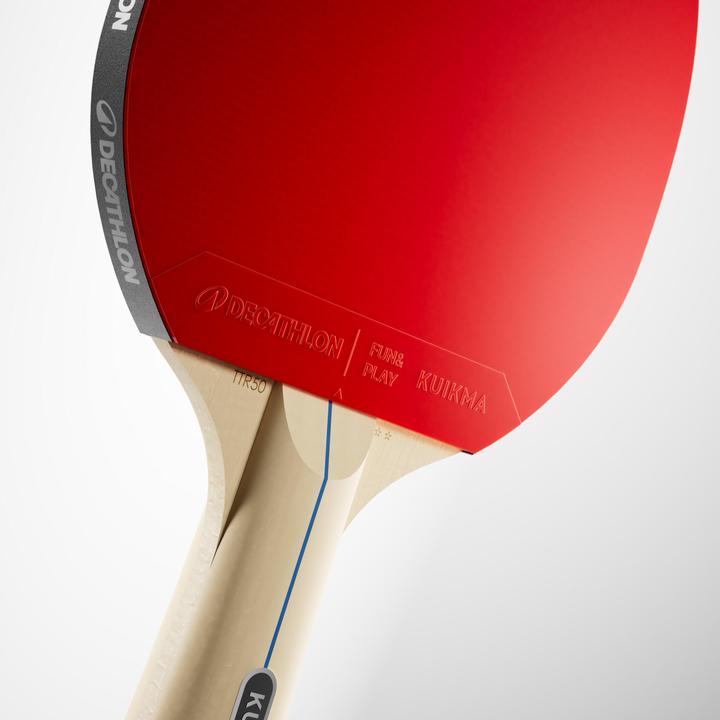 Actual product image Kuikma Set mit zwei vielseitigen Freizeit-Tischtennisschlägern TTR 50 2* und Bälle
