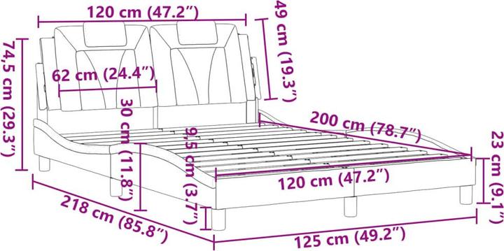 Image du produit vidaXL Bettgestell (180 x 200 cm)