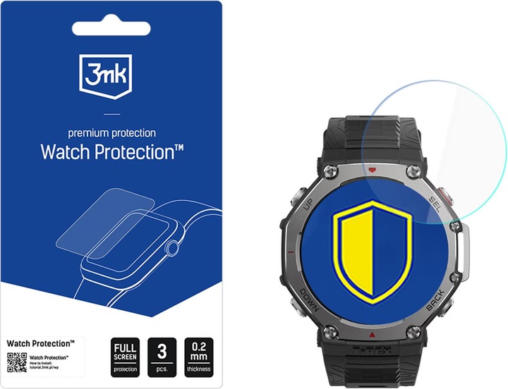 Actual product image 3MK Hybrid Glass Watch Protection FlexibleGlass for Amazfit T-Rex 3