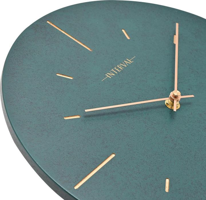 Actual product image Interval Resin Wall Clock 30cm - Emerald & Gold (30 cm)