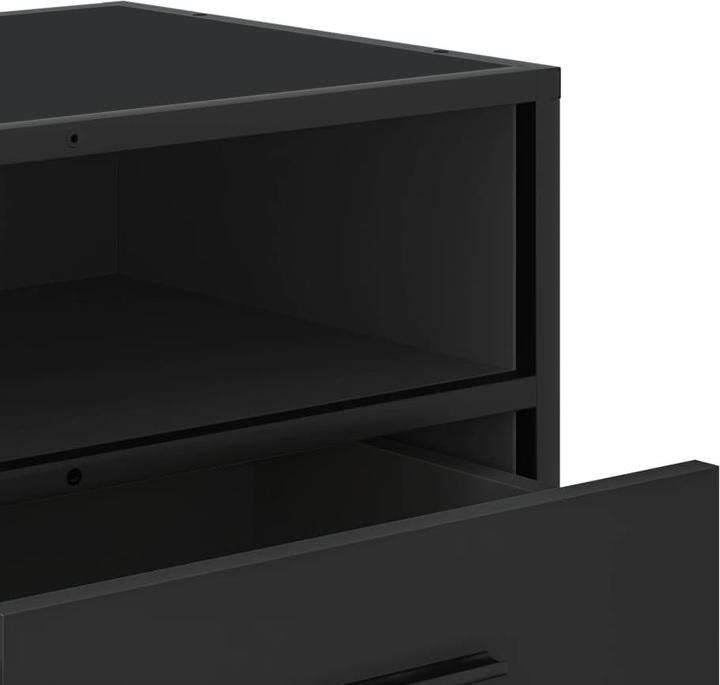 Actual product image vidaXL TV cabinet Lowboard TV cabinet TV table Wood-based material Metal (80 x 34.5 x 40 cm)