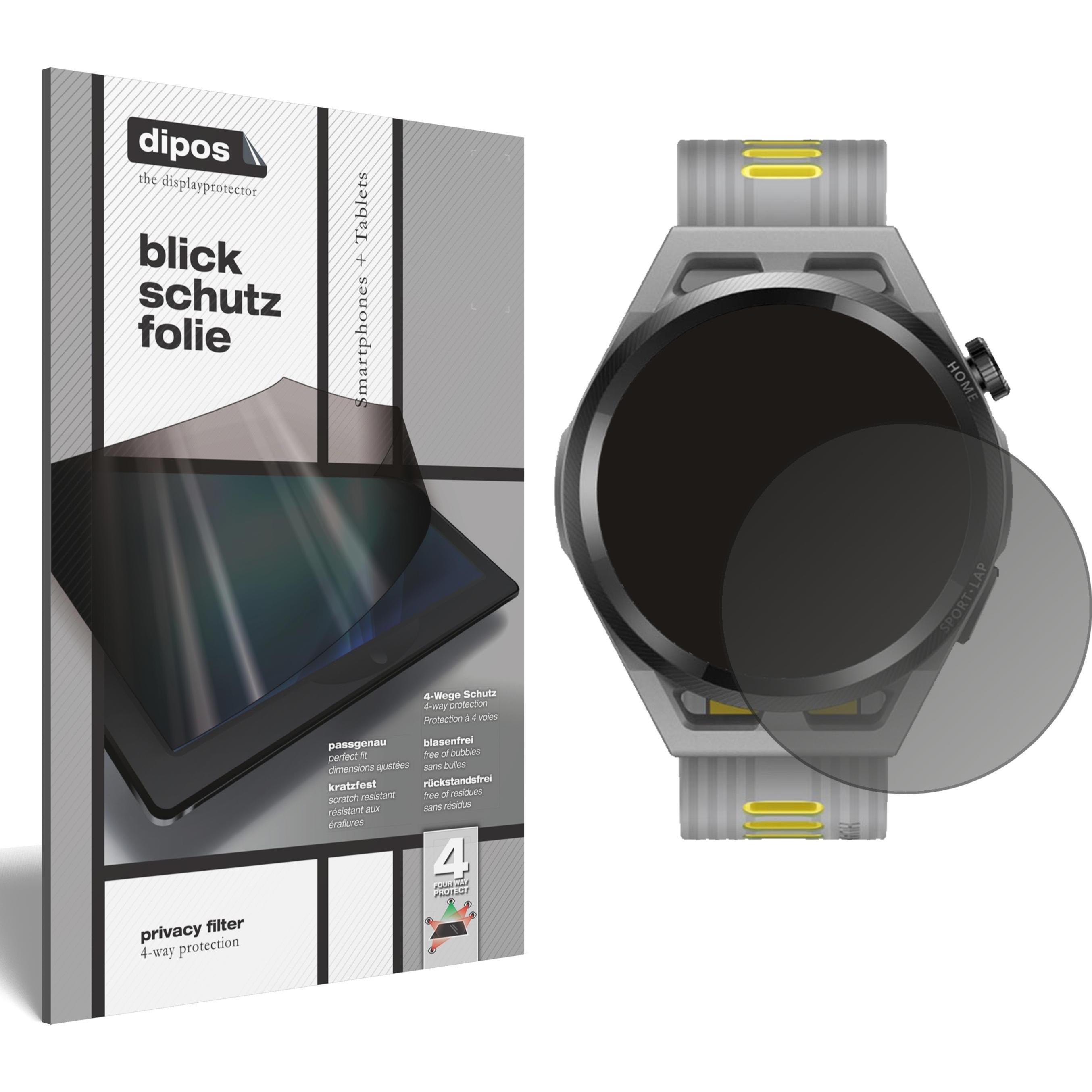 Dipos Blickschutzfolie 4-Way Privacy, Smartwatch Schutzfolie, Transparent