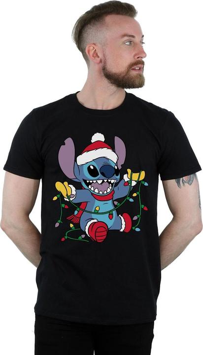 Produktbild Disney Lilo And Stitch Christmas Lights TShirt (4XL)