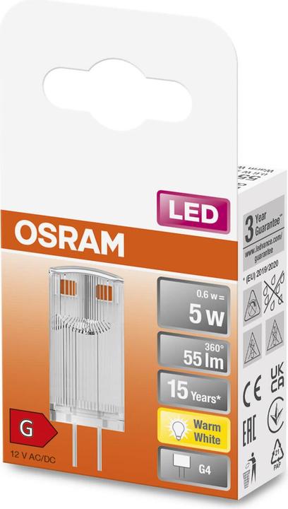 Image du produit Osram LED PIN 12 V (G4, 0.60 W, 55 lm, 1 x, G)