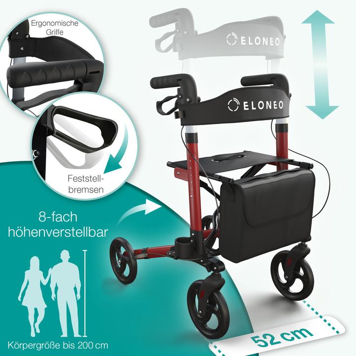 Produktbild Aktivshop Leichtgewichtrollator »Move«, Rot