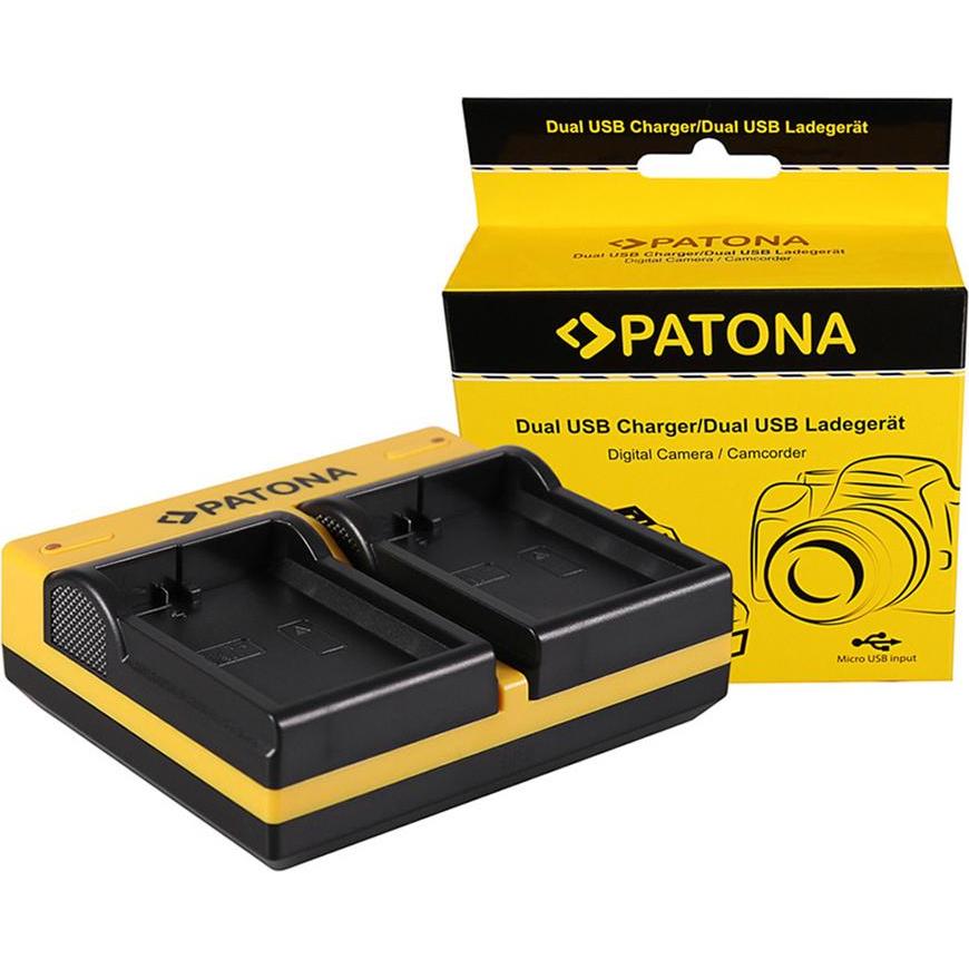 Patona Caricabatterie doppio per Nikon EN-EL14 CoolPix D3100 D3200 D5100 D5200 P7000 P7100 P7700 incl. (Caricabatterie per fotocamere), Alimentatore f