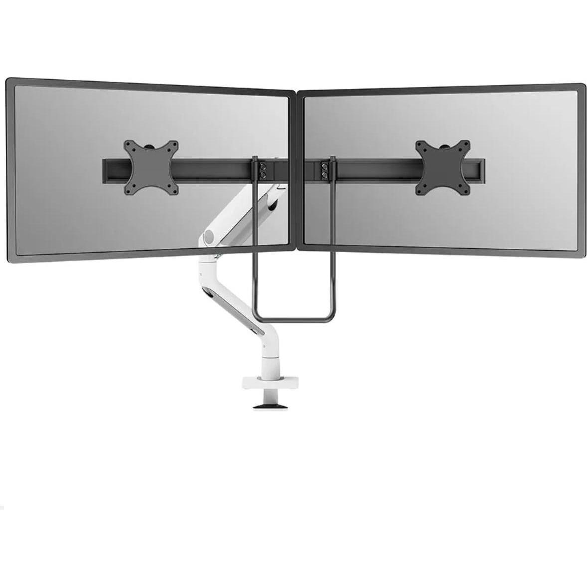 Neomounts Select Desk Mount, double disp (Tisch, 32"), Monitor Halterung, Weiss