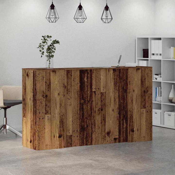 Actual product image VidaXL Reception counter black oak look 180x50x103.5cm wood-based material