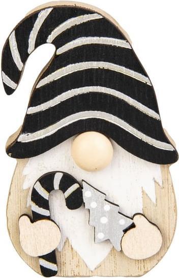 MICA Living Wichtel stehend - schwarz/braun/mint - ca. 5 x 2 x 8 cm - 1 Stück