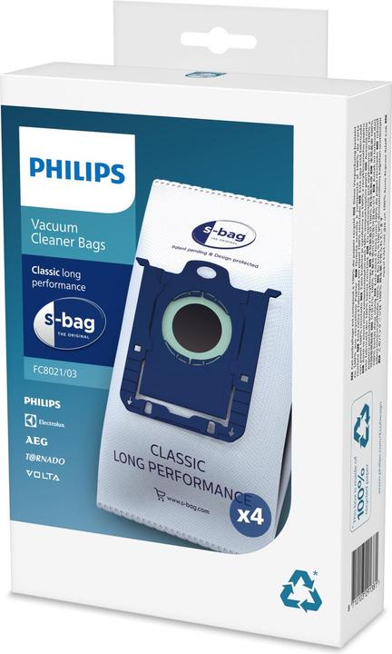 Actual product image Philips s-bag Classic Long Performance FC8021/03 (4x)