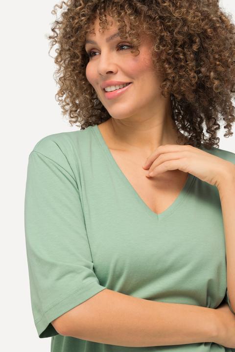 Produktbild Ulla Popken T-Shirt, V-Ausschnitt, Relaxed, Halbarm (46, 48)