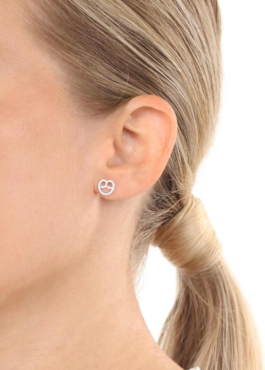 Immagine prodotto Amor Gioielli per orecchie da donna, argento 925, zirconi sintetici. | Pretzel (Argento 925)
