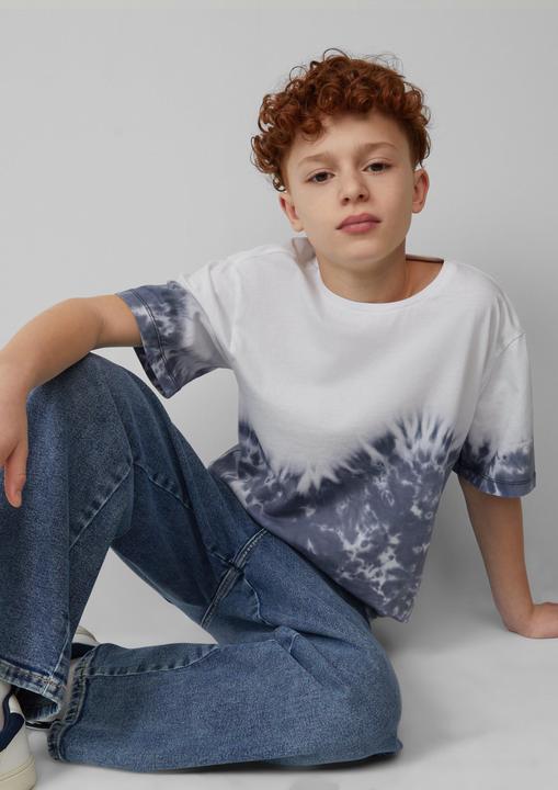 Produktbild S.Oliver T-Shirt T-Shirt mit Batikmuster und überschnittenen Schultern (170, 176)