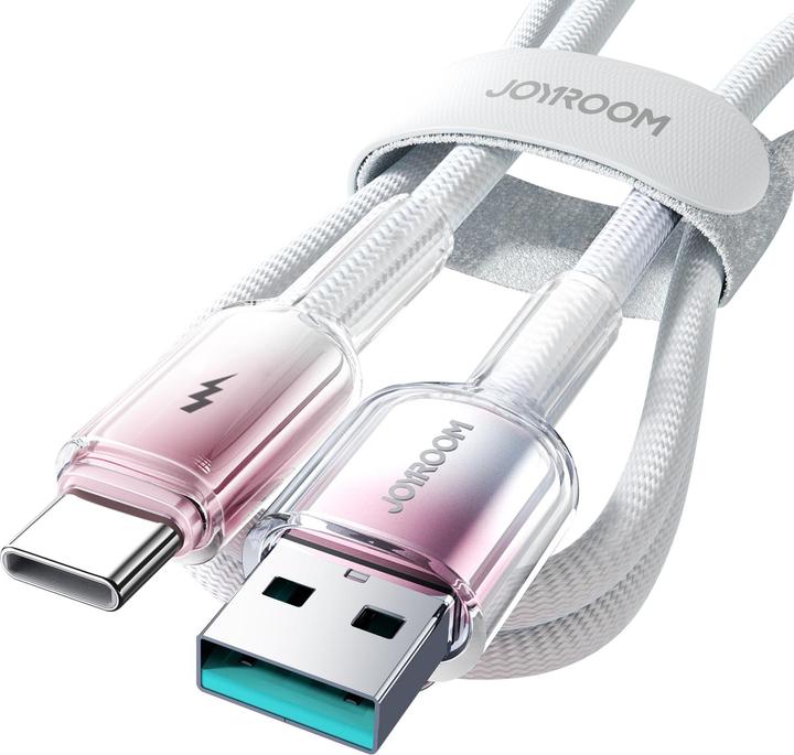 Produktbild Joyroom S-A42 Crystal Clear Series Fast Charging Data Cable USB-A to Type-C 3A 1.2m White (1.20 m, 27 W)