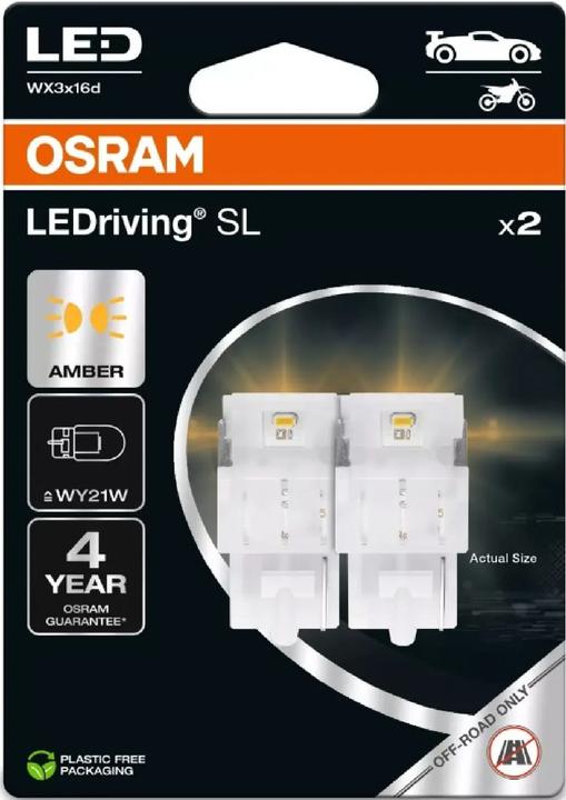 Produktbild Osram LEDriving SL WY21W Gelbe Signallampen (WY21W)