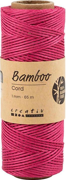 Actual product image Creativ Company Bamboo cord 1 mm, 65 m dark pink (65 m)