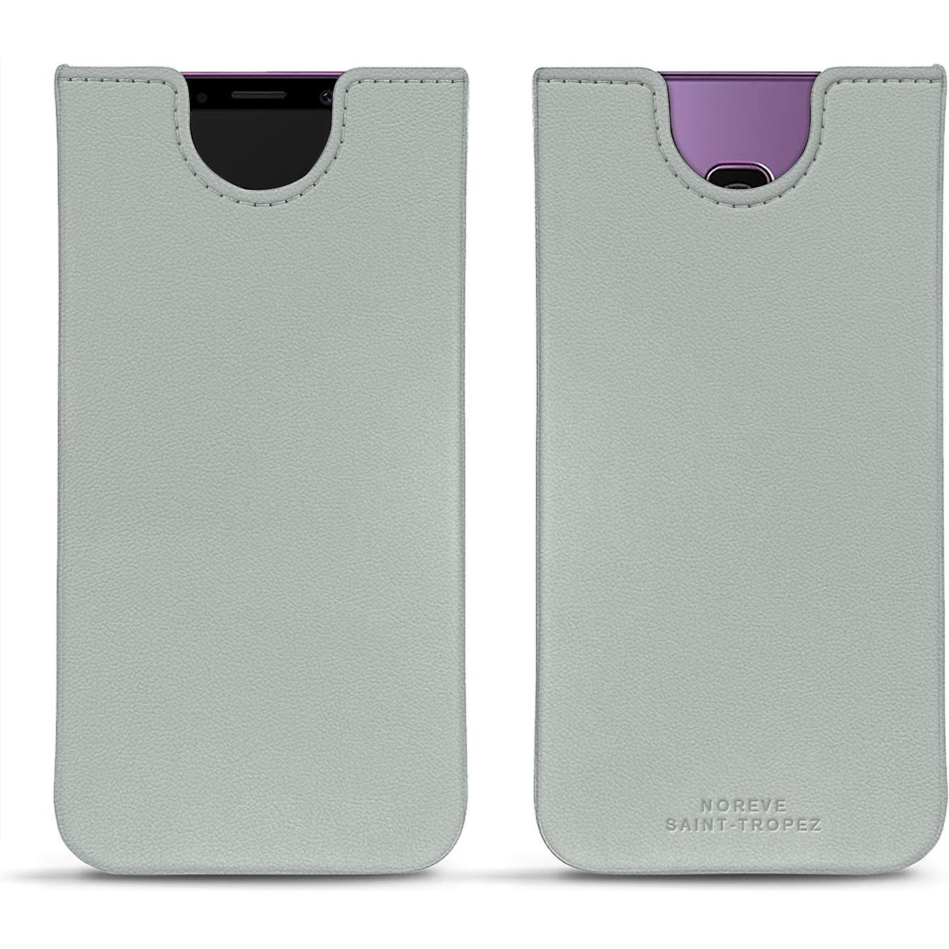 Noreve Lederschutzhülle (Samsung Galaxy S9+), Smartphone Hülle, Grau