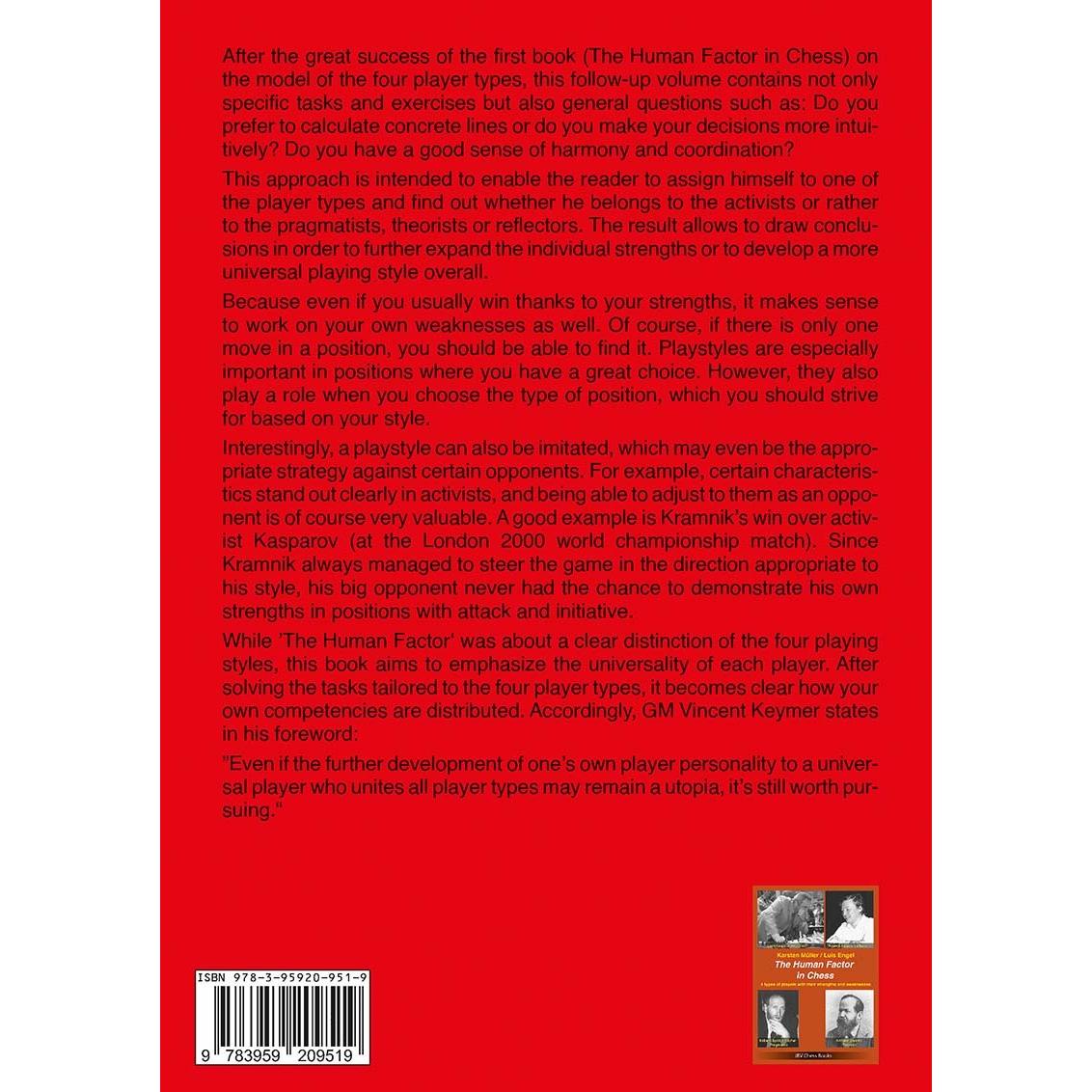 Thumbnail - The Human Factor in Chess - The Testbook, Ratgeber von Luis Engel, Makan Rafiee, Robert Ullrich, Karsten Müller