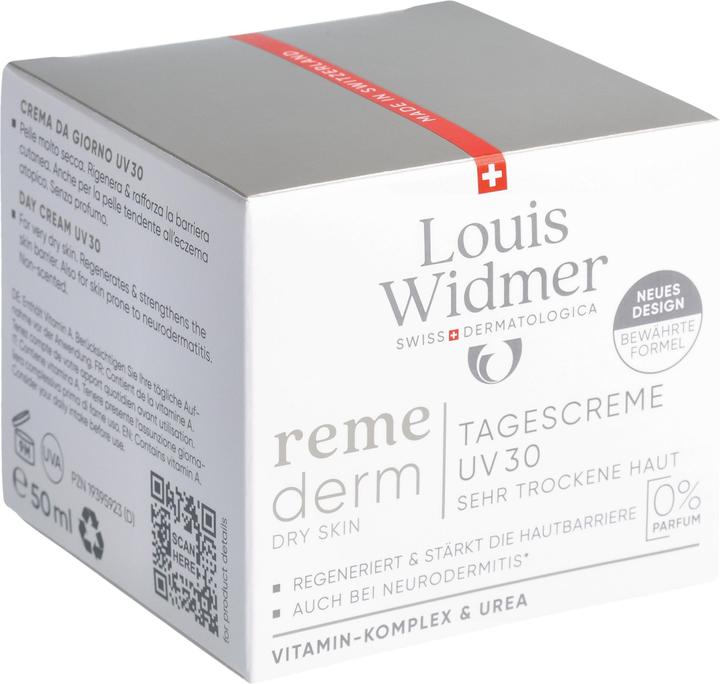 Actual product image Widmer Louis Remederm Tagescreme UV30 ohne Parfum 50 ml (50 ml, Day cream, SPF 30)