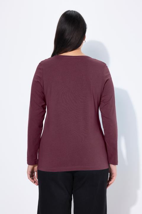 Produktbild Ulla Popken Shirt, Slim, Rundhalsausschnitt, Langarm (58)
