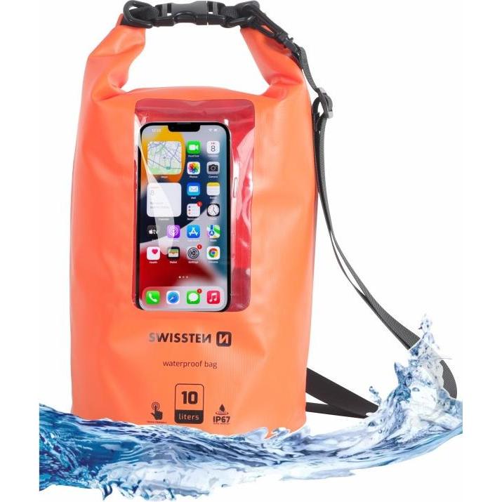 Swissten, Reisezubehör, Waterproof Case Orange (10L), Orange, (Tasche)