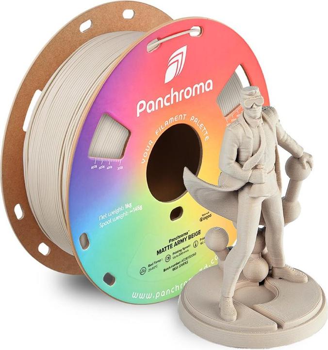 Actual product image Polymaker Panchroma™ PLA Matte Army (PLA, 1.75 mm, 1000 g, Beige)