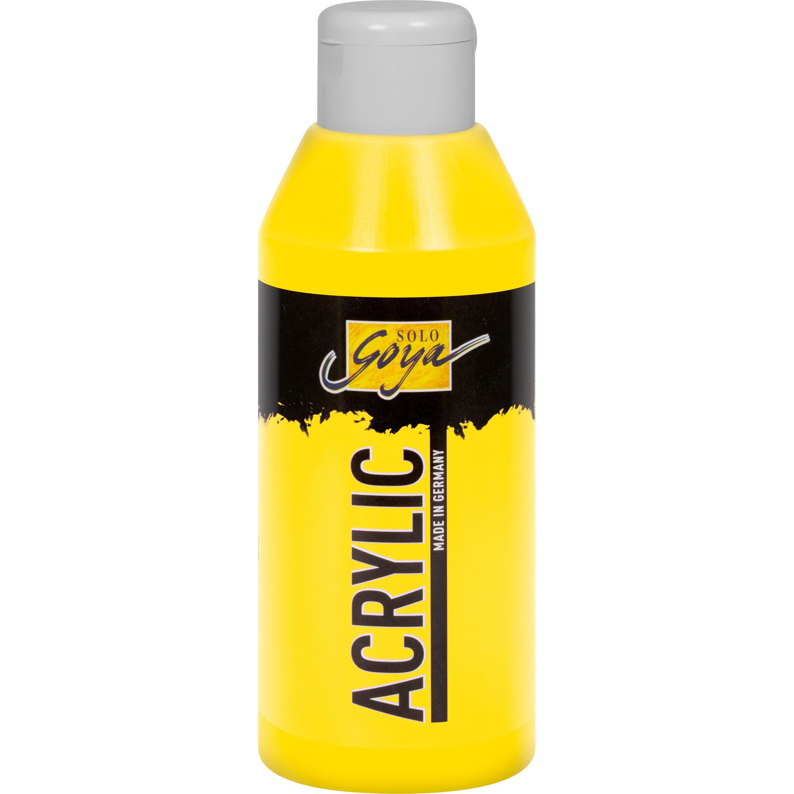 Kreul, Künstlerfarbe + Bastelfarbe, Basic Acryl 250ml (Echtgelb-Hell, 250 ml)