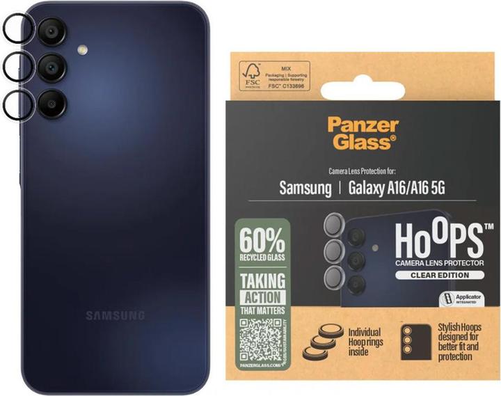 Produktbild PanzerGlass Hoops Camera Lens Protector (1 Stück, Samsung Galaxy A15, Samsung Galaxy A15 5G, Samsung Galaxy A16 5G, Samsung Galaxy A16)