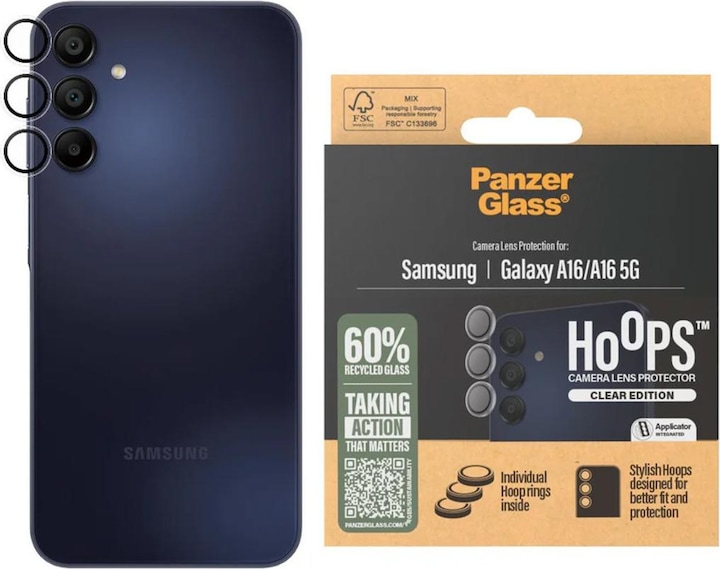 Actual product image PanzerGlass Hoops Camera Lens Protector (1 Piece, Samsung Galaxy A15, Samsung Galaxy A15 5G, Samsung Galaxy A16 5G, Samsung Galaxy A16)