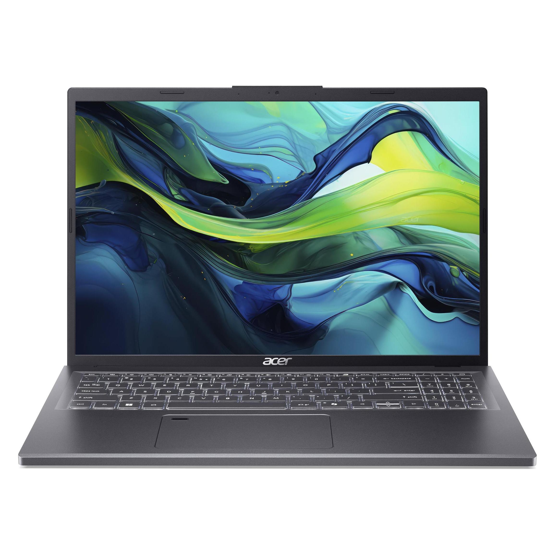 Acer Aspire 16 (16", 512 GB, 16 GB, DE, Intel Core 5 120U), Notebook, Grau