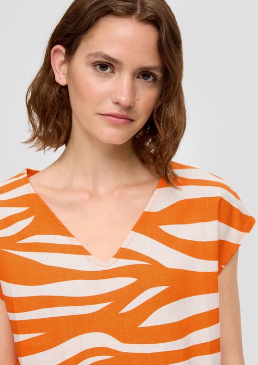 Actual product image S.Oliver T-Shirt Baumwoll-Shirt im Fabricmix mit elastischem Bund (38)