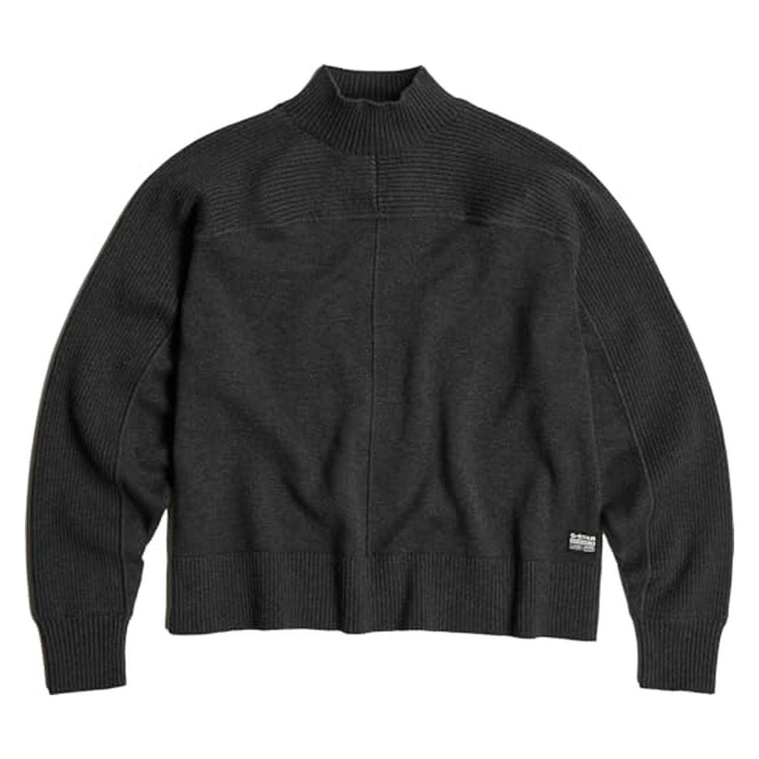 G-Star, Damen, Pullover, Boxy Mock Jumper Mit Originellem Look Und Bequemer Passform, Mehrfarbig, (M)