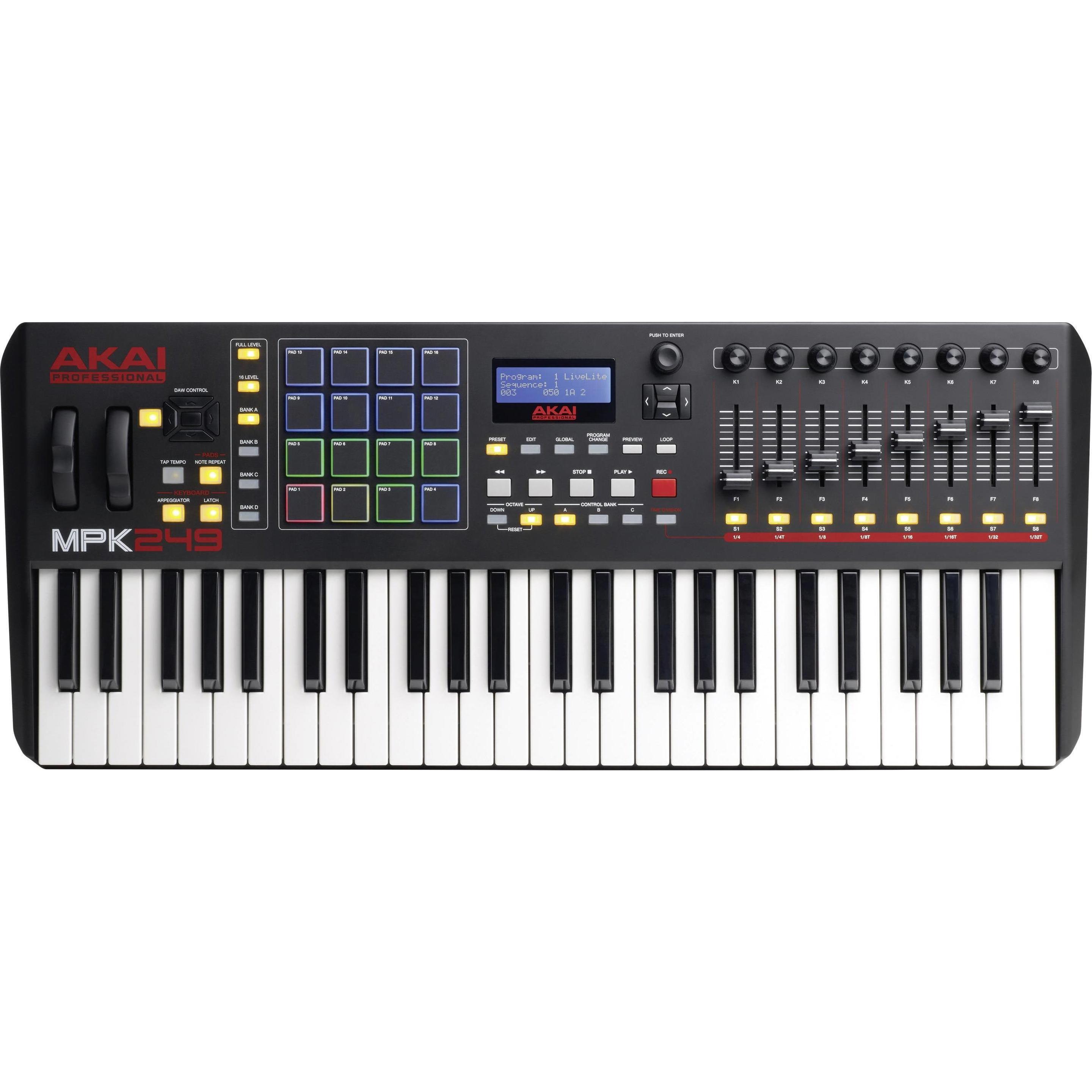 Akai Professional Mpk249 (Keyboard), MIDI Controller, Schwarz