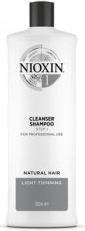 Immagine prodotto Nioxin Sistema 1 Shampoo detergente per capelli naturali fini che si diradano leggermente (300 ml, Shampoo liquido)